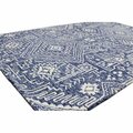 Bashian 3 ft. 6 in. x 5 ft. 6 in. Valencia Collection 100 Percent Wool Hand Tufted Area Rug, Navy R131-NV-4X6-AL121